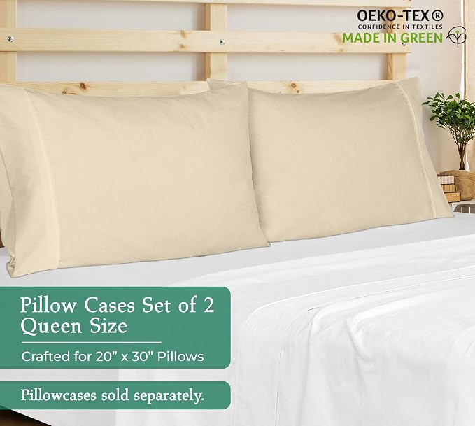 Royale Linens Queen Pillowcase Set of 2 - Image 2