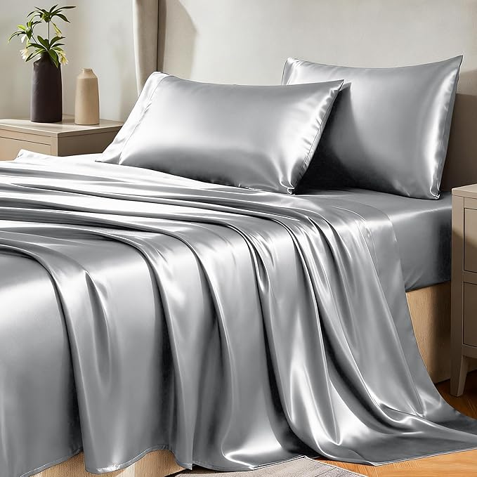 CozyLux Satin Sheets Twin XL Sheets by CozyLux