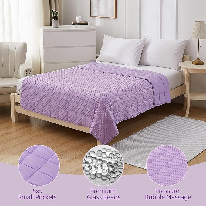 Weighted Blanket for Adults, Comfortable and Soft Throw Weighted Blanket - Image 3