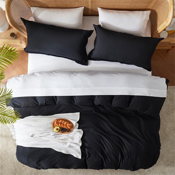 Nestl Black California King Duvet Cover Sets - Image 5