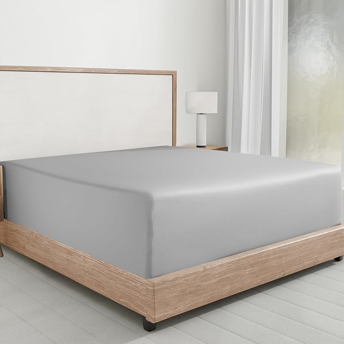 California Design Den Twin XL Fitted Sheet Cotton Sateen, Durable All-Around by CaliforniaDesignDen