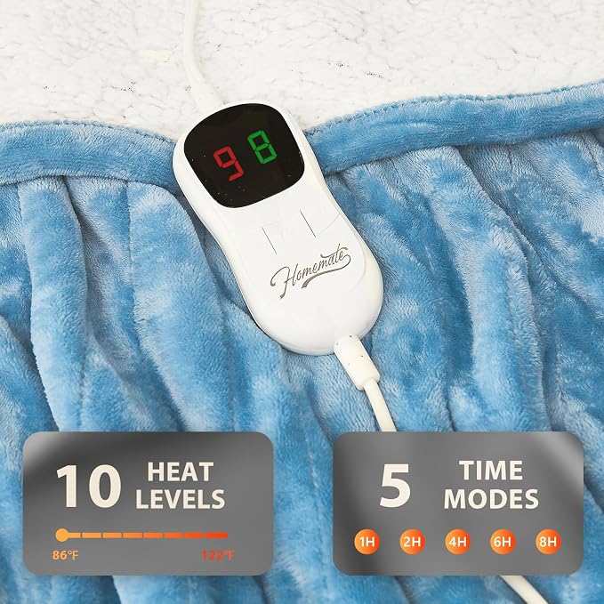 Homemate Electric Heated Blanket Full Size - Image 4