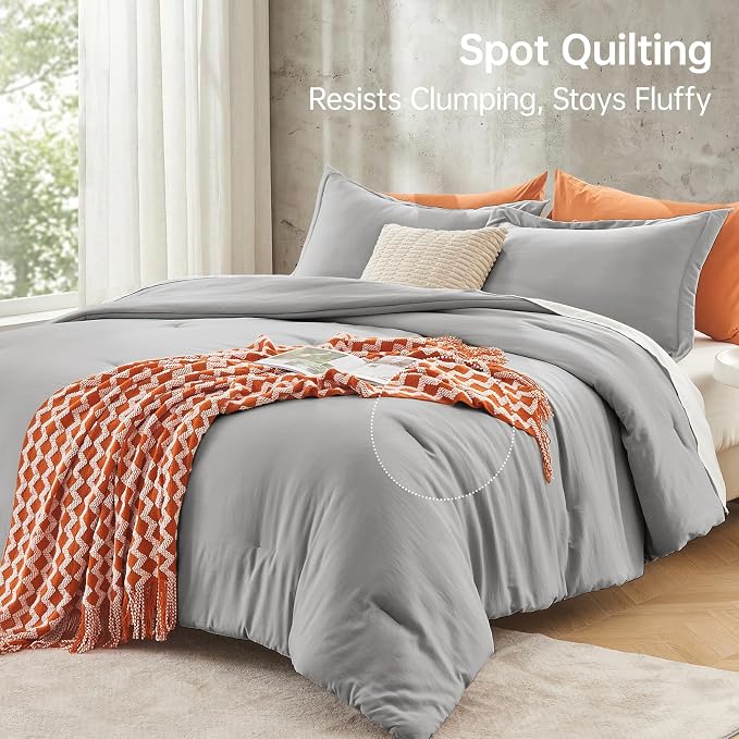 MUXHOMO Full Comforter Sets, All Season Ultra Soft Down Alternative Bedding - Image 5