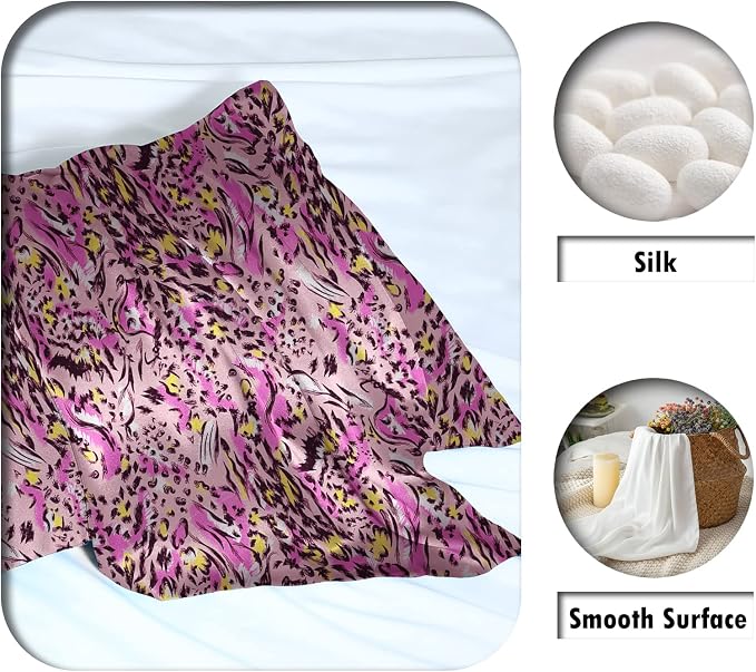 Mulberry Silk Pillowcase for Hair and Skin Standard Size Leopard Print Pillow - Image 2