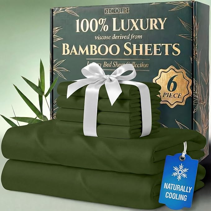 DECOLURE 100% Viscose Derived from Bamboo Sheets Full Size by DECOLURE
