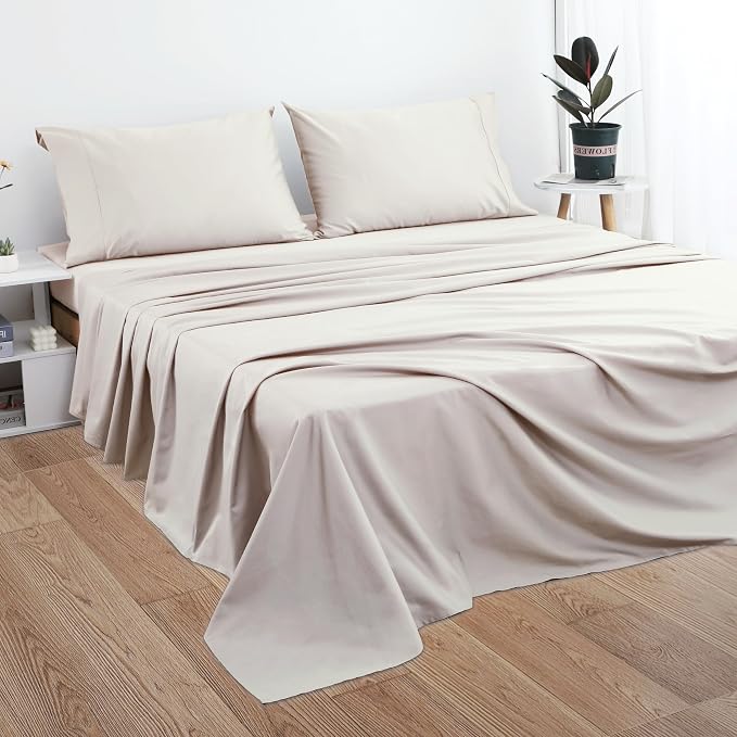 Cotton Twin Flat Sheet Only, 600 Thread Count 100% Egyptian Cotton Top Sheet - Image 5