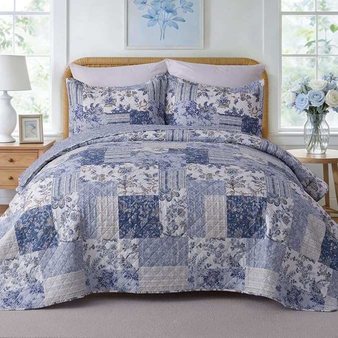 GOONE XL King Quilt Set 106"x96", Lightweight Spring & Summer Farmhouse - Image 9