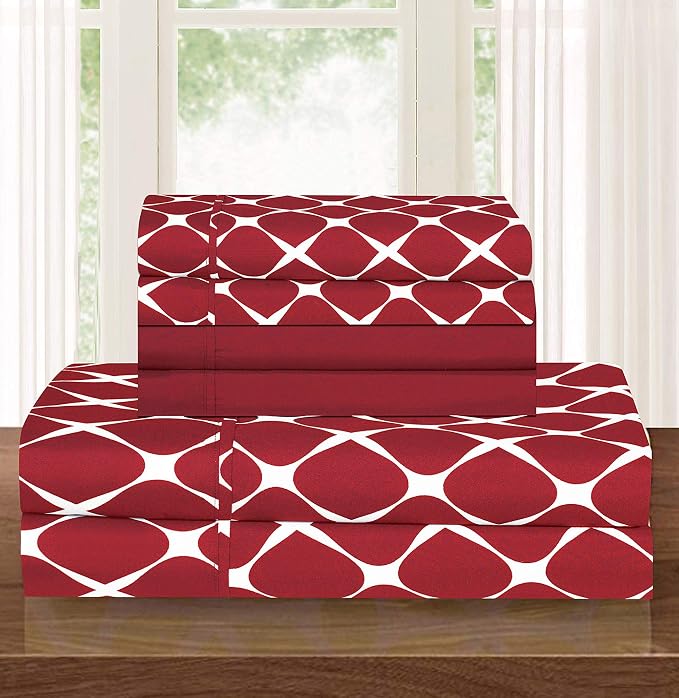 Elegant Comfort Luxury Softest and Coziest 4-Piece Bed Sheet Set, Wrinkle by ELEGANTCOMFORT
