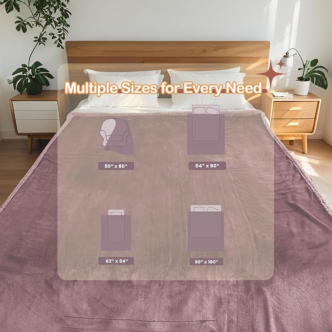 Electric Heated Blanket Throw Size 50" x 60" - Image 6