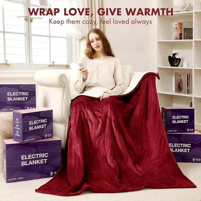 Electric Heated Blanket Twin 62" x 84" - Image 8