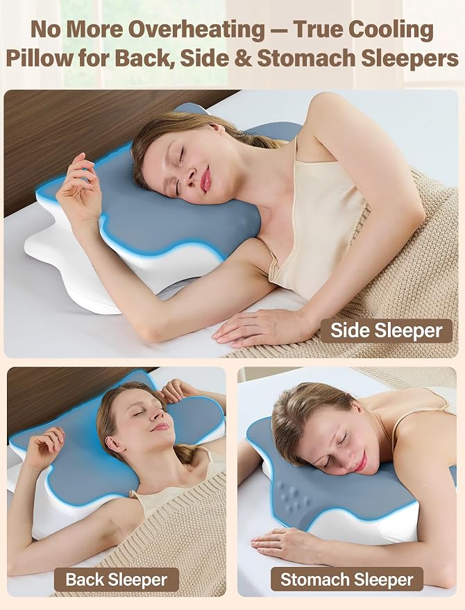 Cervical Neck Pillow for Pain Relief – Ergonomic Memory Foam Pillow for Side - Image 9