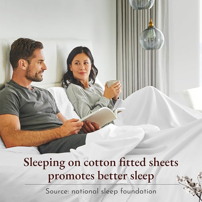 California Design Den 2-Pack 100% Organic Cotton Fitted Sheets Full Size Only - Image 9