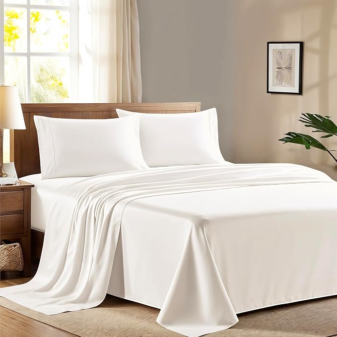 100% Egyptian Cotton Full Size Sheet Set by AshtonSheets