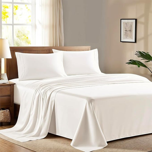 100% Egyptian Cotton Full Size Sheet Set by AshtonSheets