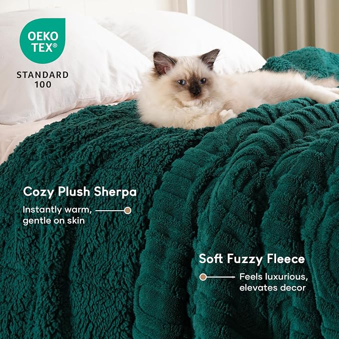 Cottonblue Jacquard Weighted Blanket - Image 3