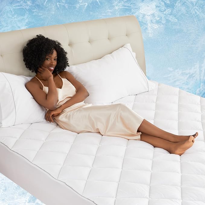 Sunflower Cooling Quilted Full Mattress Protector, Mattress Pad Chill Soft - Image 7
