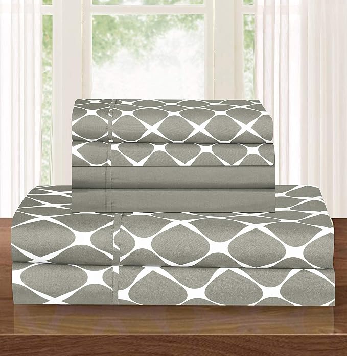 Elegant Comfort Luxury Softest and Coziest 6-Piece Bed Sheet Set, Wrinkle by ELEGANTCOMFORT