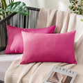 MIULEE Pack of 2 Decorative Outdoor Solid Waterproof Throw Pillow Covers Faux by MIULEE