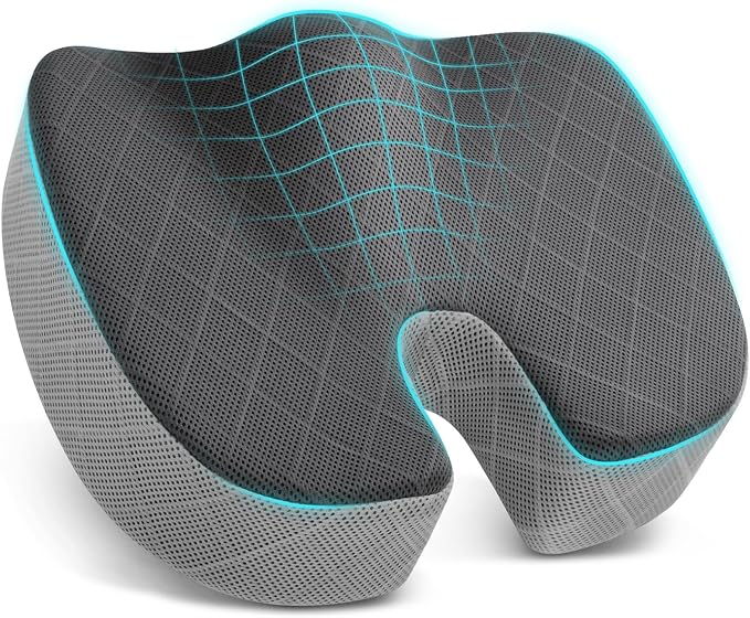 TushGuard Office/Car Seat Cushion, Non-Slip Sciatica & Back Coccyx Tailbone by TushGuardSeatCushonsPillows