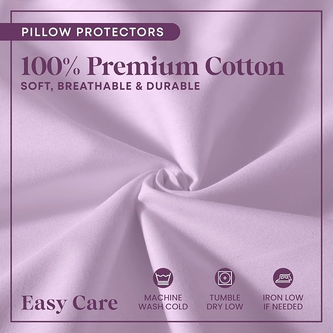 CirclesHome Pillow Protectors 2 Pack Queen Zippered - Image 4