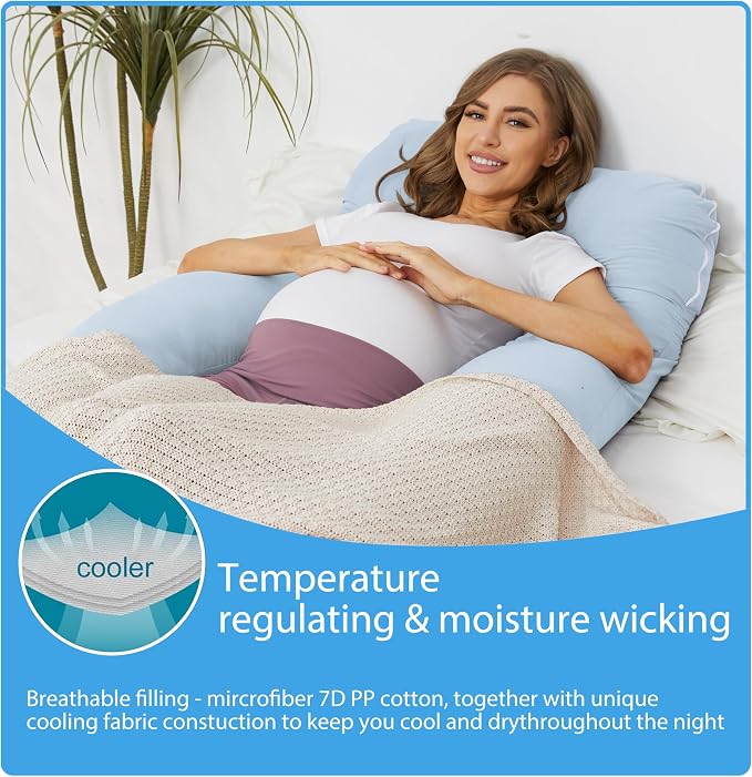 ZZZhen Pregnancy Pillow for Sleeping, U Shaped Maternity Pillow - Image 3