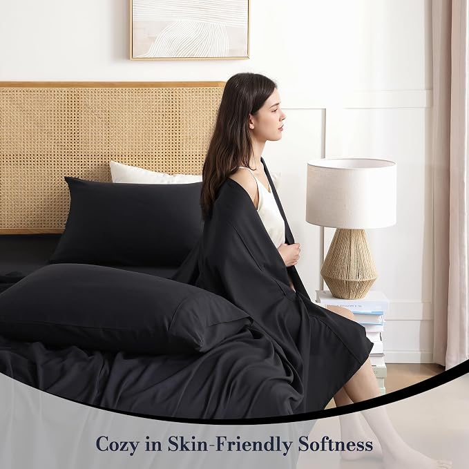 Queen Sheet Set 4 Pieces, Wrinkle Free, Oeko-Tex Certified - Image 2