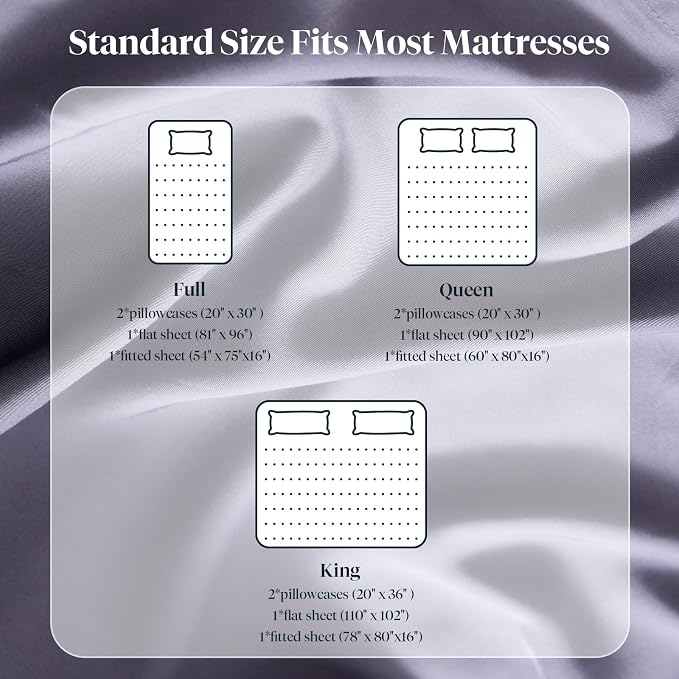 LuxClub Full Size Bed Sheets, 100% Rayon Derived from Bamboo Cooling Sheets - Image 7