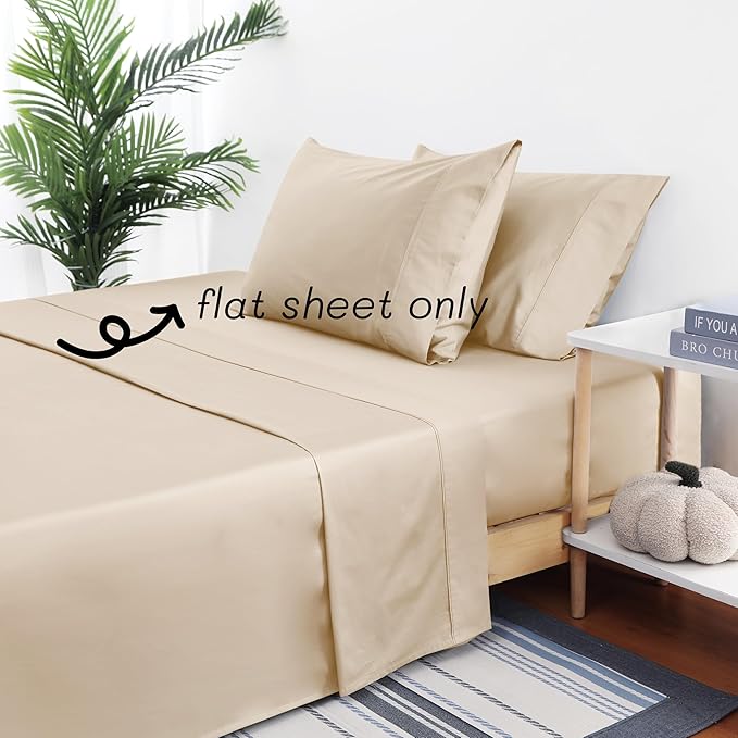 Flat Sheet Only 2 Pack, Calking Size 400 Thread Count 100% Egyptian Cotton Flat - Image 4