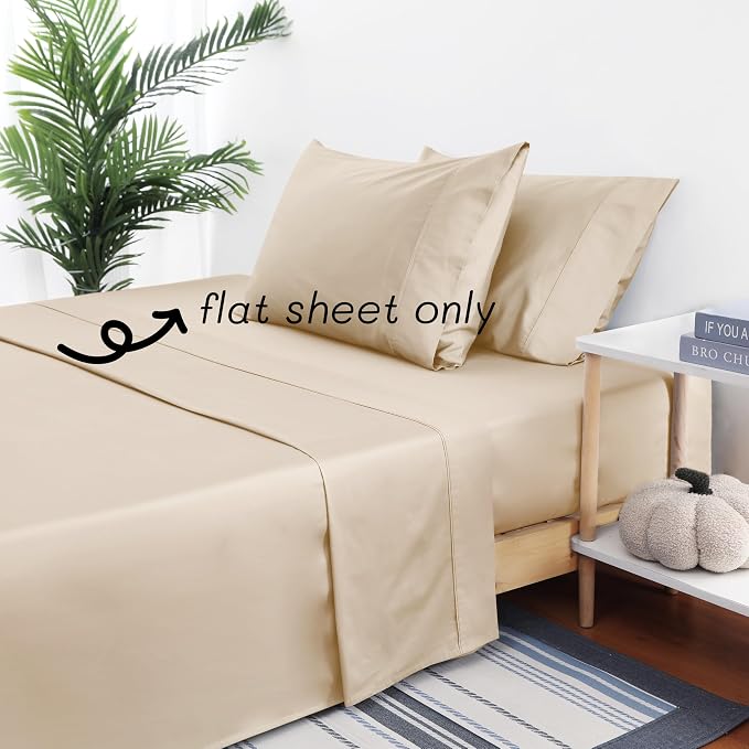 Flat Sheet Only 2 Pack, TwinXL Size 400 Thread Count 100% Egyptian Cotton Flat - Image 5