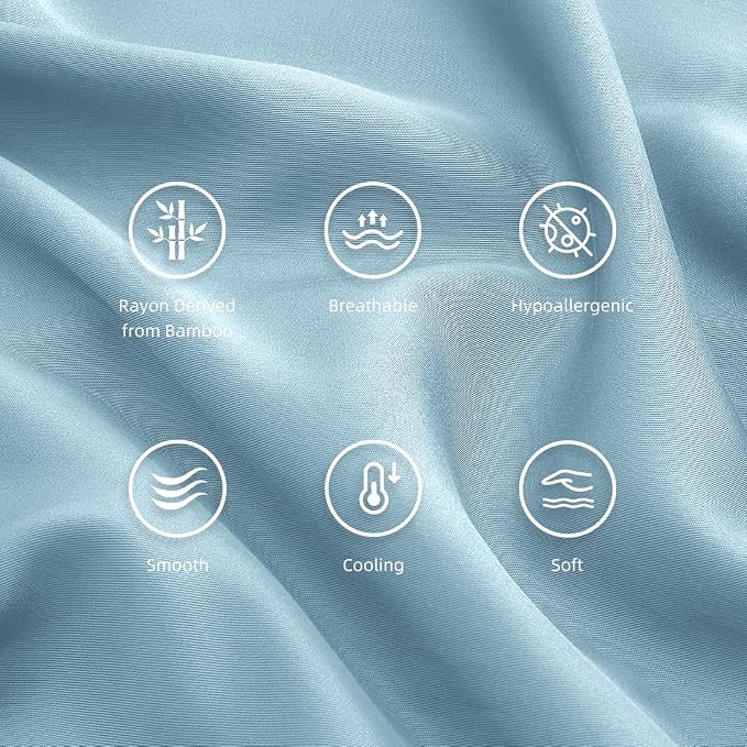 King Pillowcases, Cooling Viscose from Bamboo Pillow Covers - Image 5