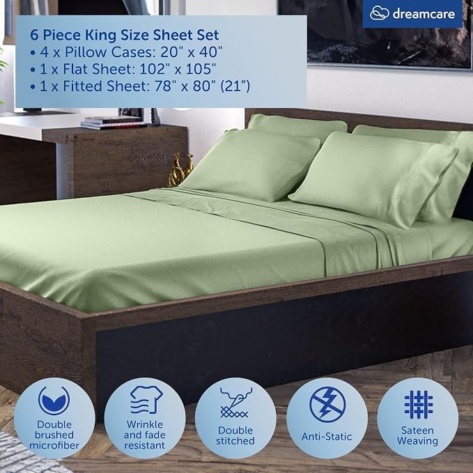 DREAMCARE King Size Sheets Set - Image 3