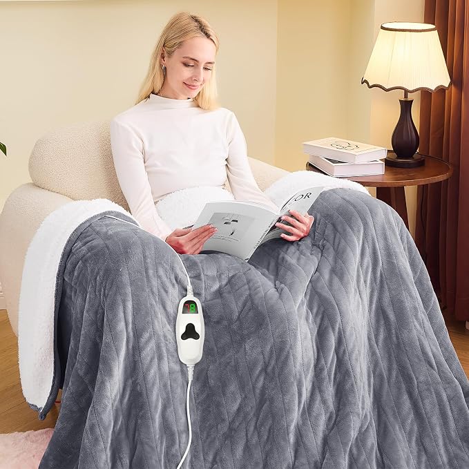 greenoak Heated Blanket Electric Twin 62"X84", Heating Blanket by Greenoak