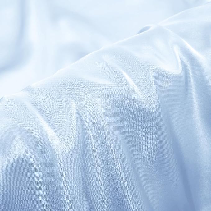 Aormenzy Satin Body Pillow Cover Set of 2, 20x54 Inches Baby Blue Body Pillow - Image 2