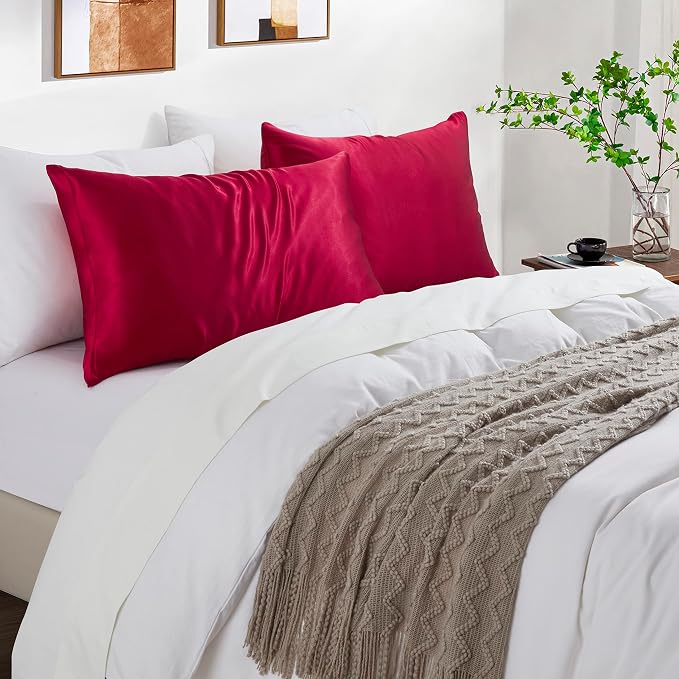 Satin Pillowcases with Zipper （20x26）, Standard Size Pillowcases Set of 2 - Image 6