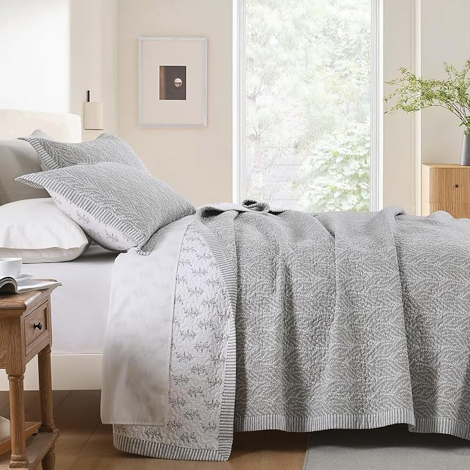 SahSahCasa Quilt Set King Size, 100% Cotton Quilt Bedding Set Bedspread - Image 2