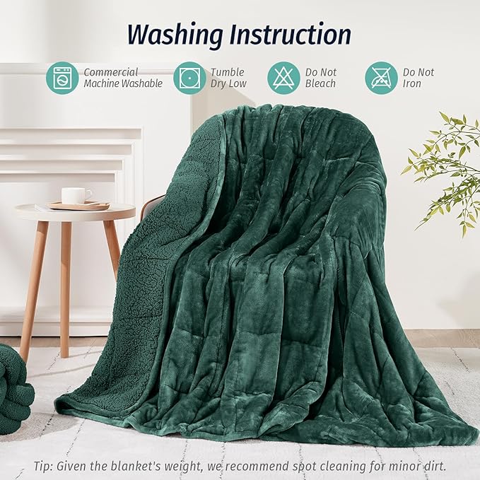 Wemore Sherpa Fleece Weighted Blanket - Image 6