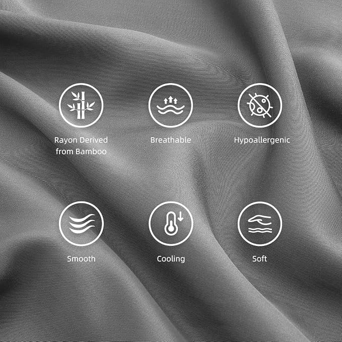 Queen Pillowcases, Cooling Viscose from Bamboo Pillow Covers - Image 5