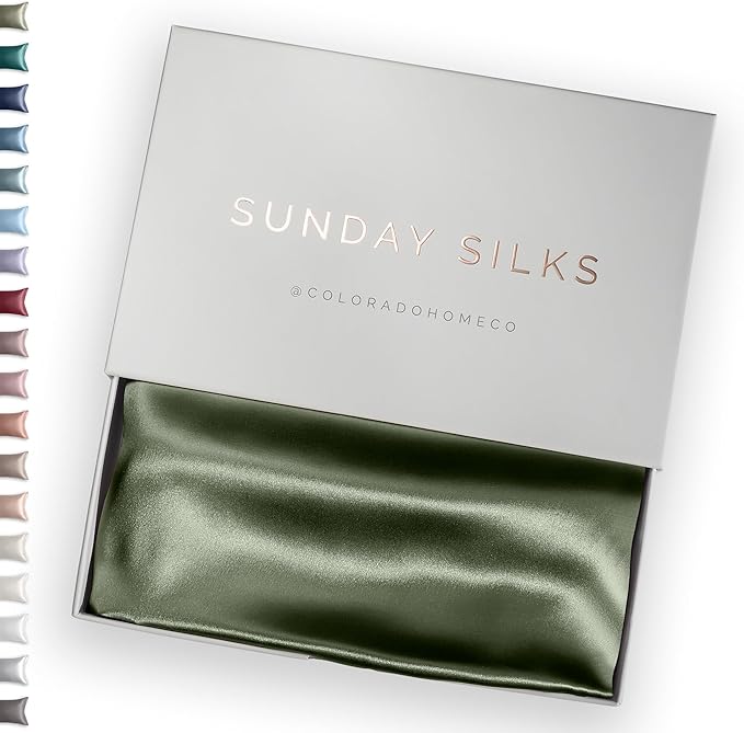 SUNDAYSILKS™ 100% Mulberry Silk Pillowcase, Silk Pillow Cases by ColoradoHomeCo