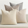 MIULEE Pack of 4 Couch Throw Pillow Covers 20x20 Inch Neutral Beige/Brown Soft by MIULEE