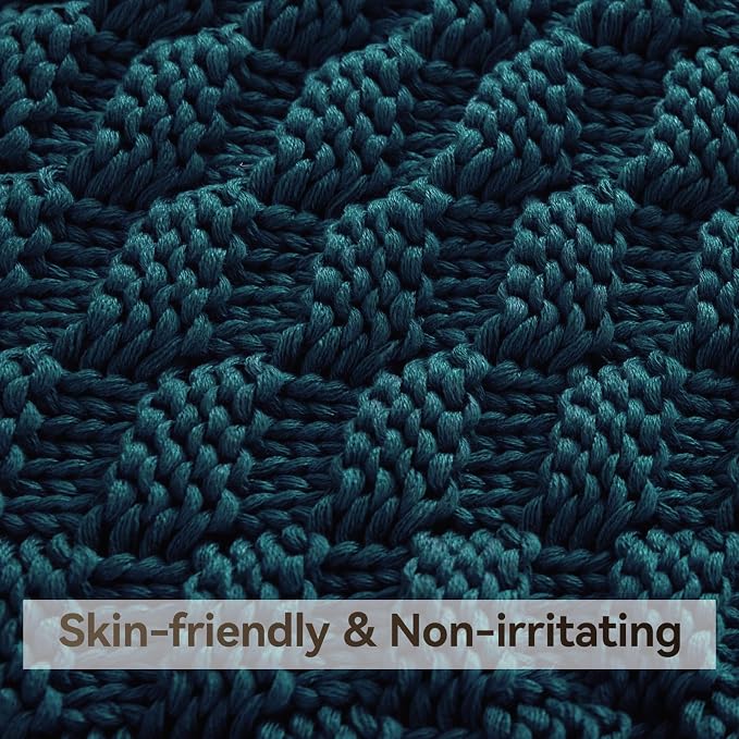Knitted Weighted Blanket Kids, No Beads Heavy Blanket 36” x 48'' 3lbs, - Image 4