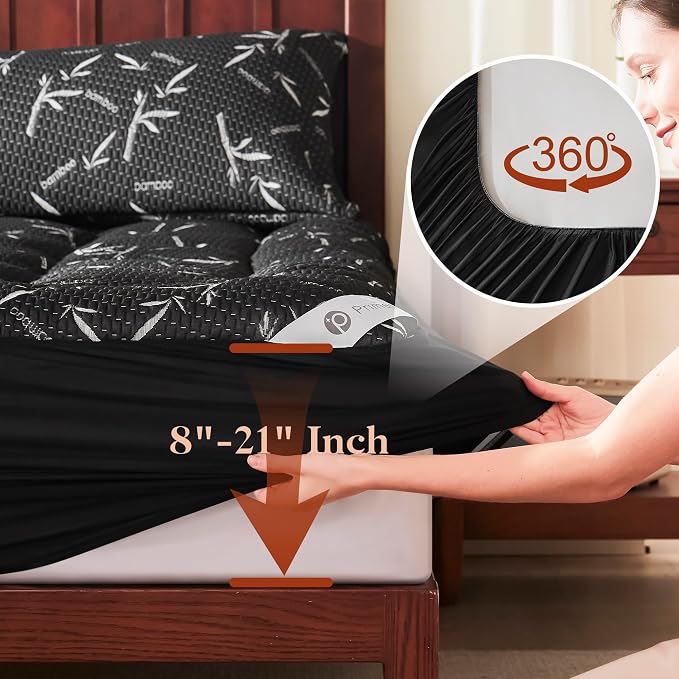PRIMESOFT 100% Waterproof Full Size Mattress Topper, Thick Pillow Top Mattress - Image 6