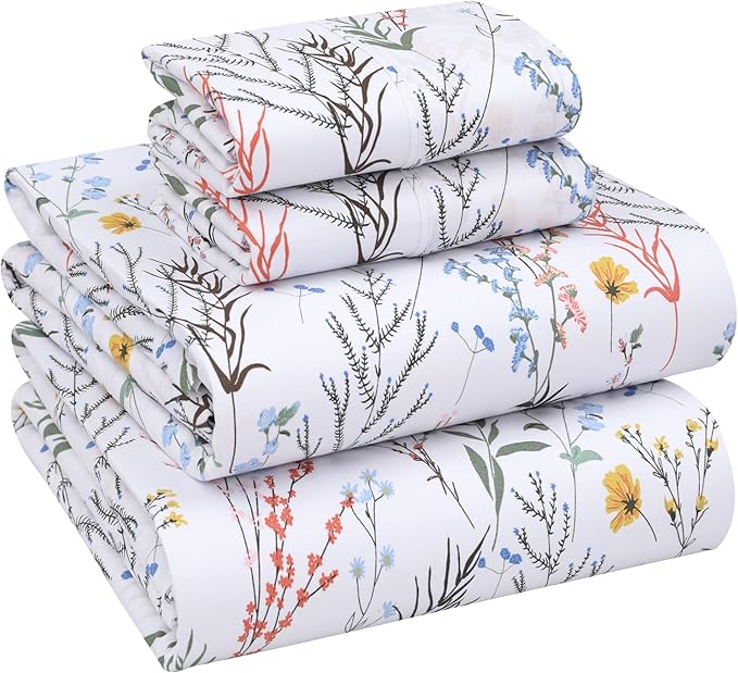RUVANTI 100% Cotton Sheets – King Size Percale Bedding, Cooling & Breathable by Ruvanti