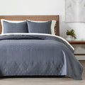 HORIMOTE HOME Steel Blue Queen Size Quilt Set by HORIMOTEHOME