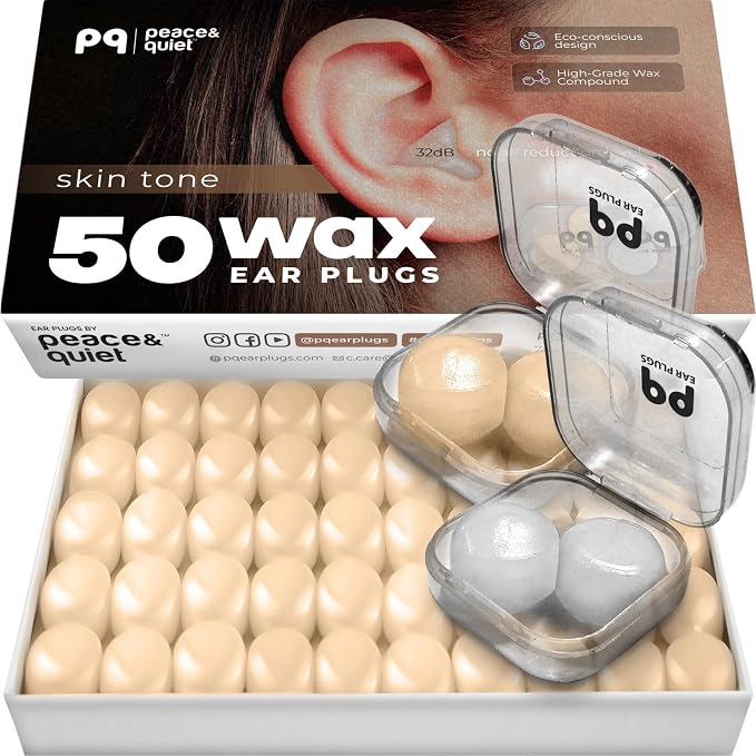 Peace&Quiet Wax Ear Plugs for Sleeping, Swimming by PeaceQuiet