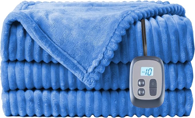 LaffyLo Electric Heated Blanket Full Size 72"x84", Soft Flannel Fabric - Image 8