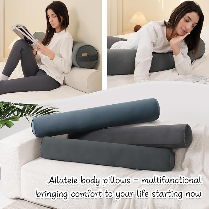 Body Pillow for Adults, Long Round Pillow, Big Cylindrical Pillow, Large Full - Image 7