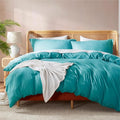 Nestl Teal California King Duvet Cover Sets by Nestl