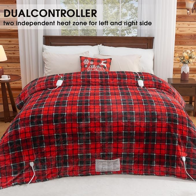 Electric Heated Blanket King Size, 90X100 Christmas Blanket - Image 2