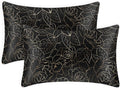 EXQ Home Satin Pillowcase for Hair and Skin- Rose on Black Silk Pillowcase 2 by EXQHomeTexitleCoLtd