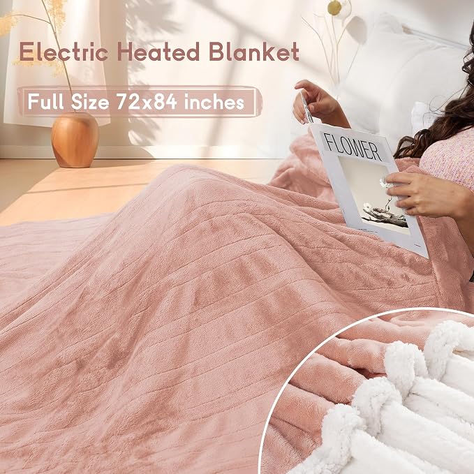 Heated Blanket Electric Blanket Full Size 72''x84'' - Image 2